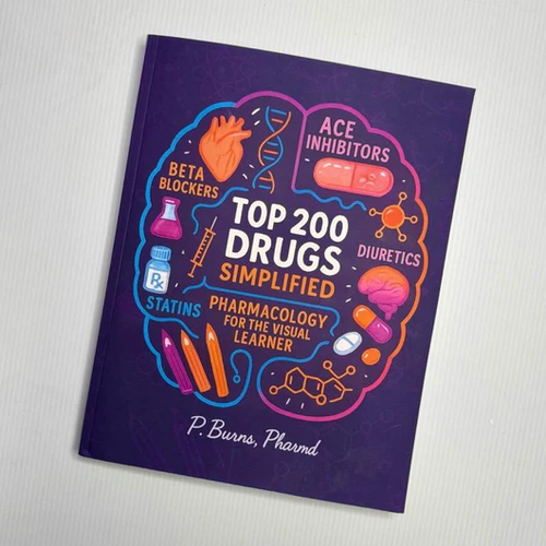 Top 200 Drugs: Pharmacology Coloring Book and Study Guide